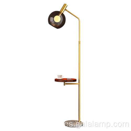 Lámpara de pie de cristal de lujo moderna